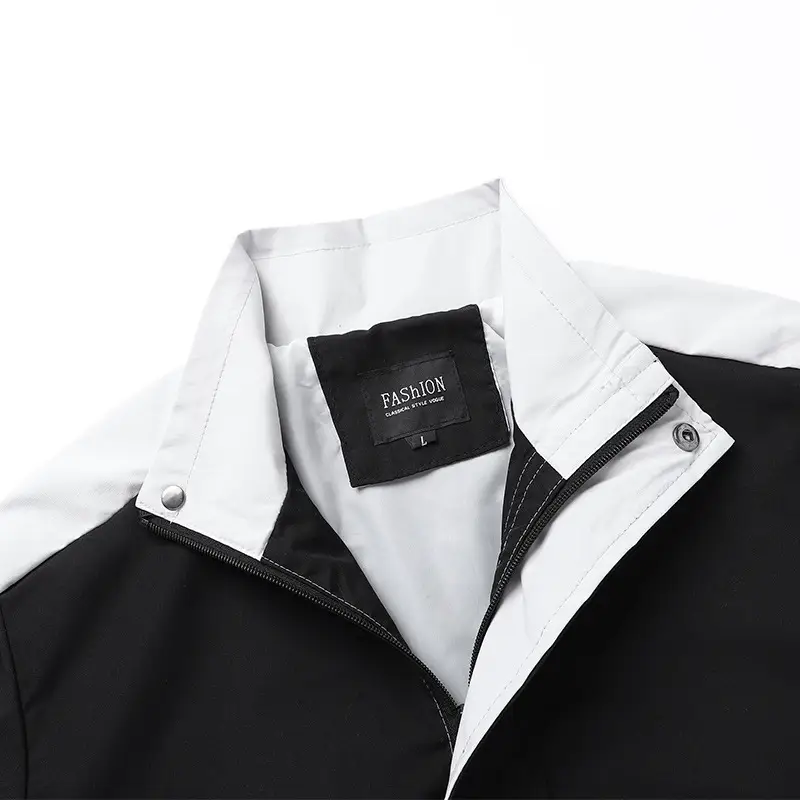 Men's Green White Korean Fashion Jacket Spring Autumn - Image 6
