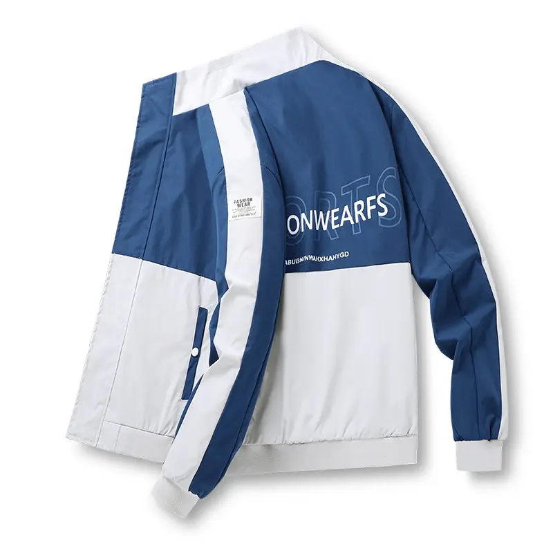 Men's Green White Korean Fashion Jacket Spring Autumn - Image 3