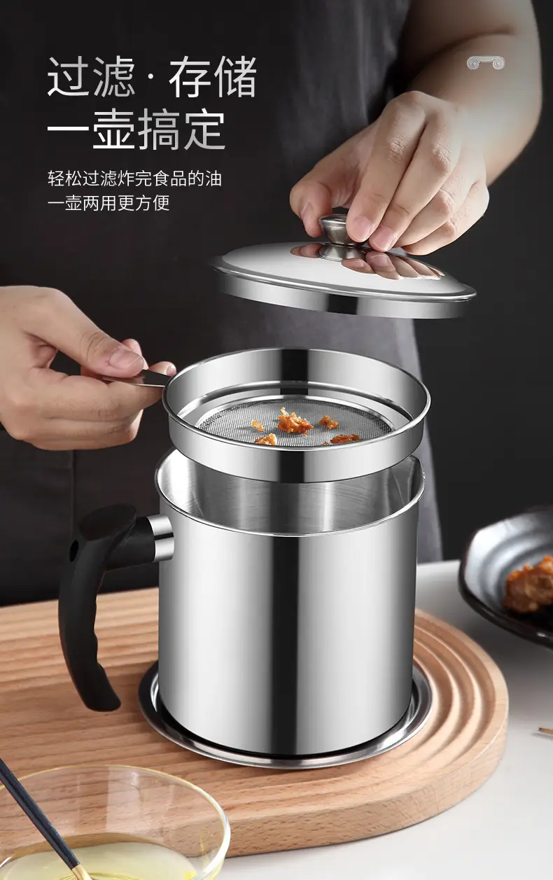 304 Stainless Steel Oil Filter Pot Large Capacity — feature 5
