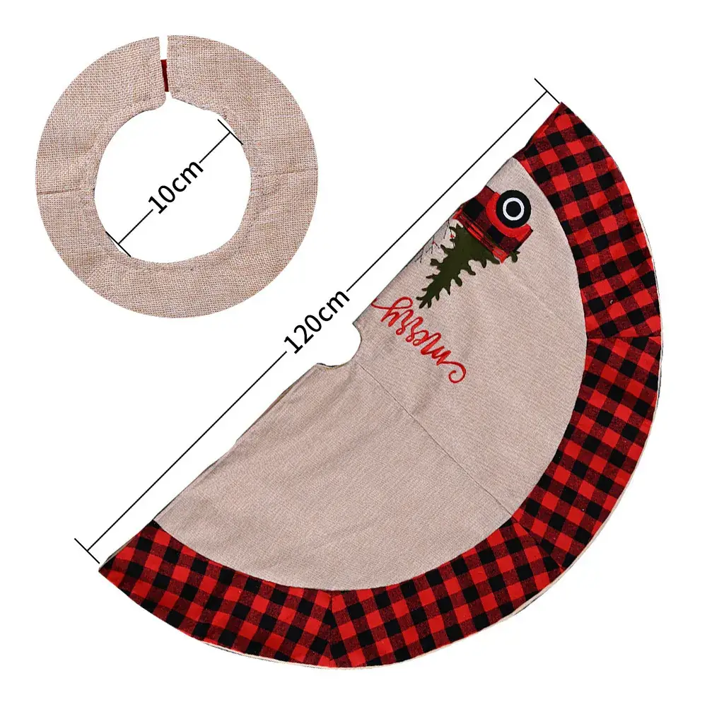 Christmas Tree Pad with Car Design Linen Dress