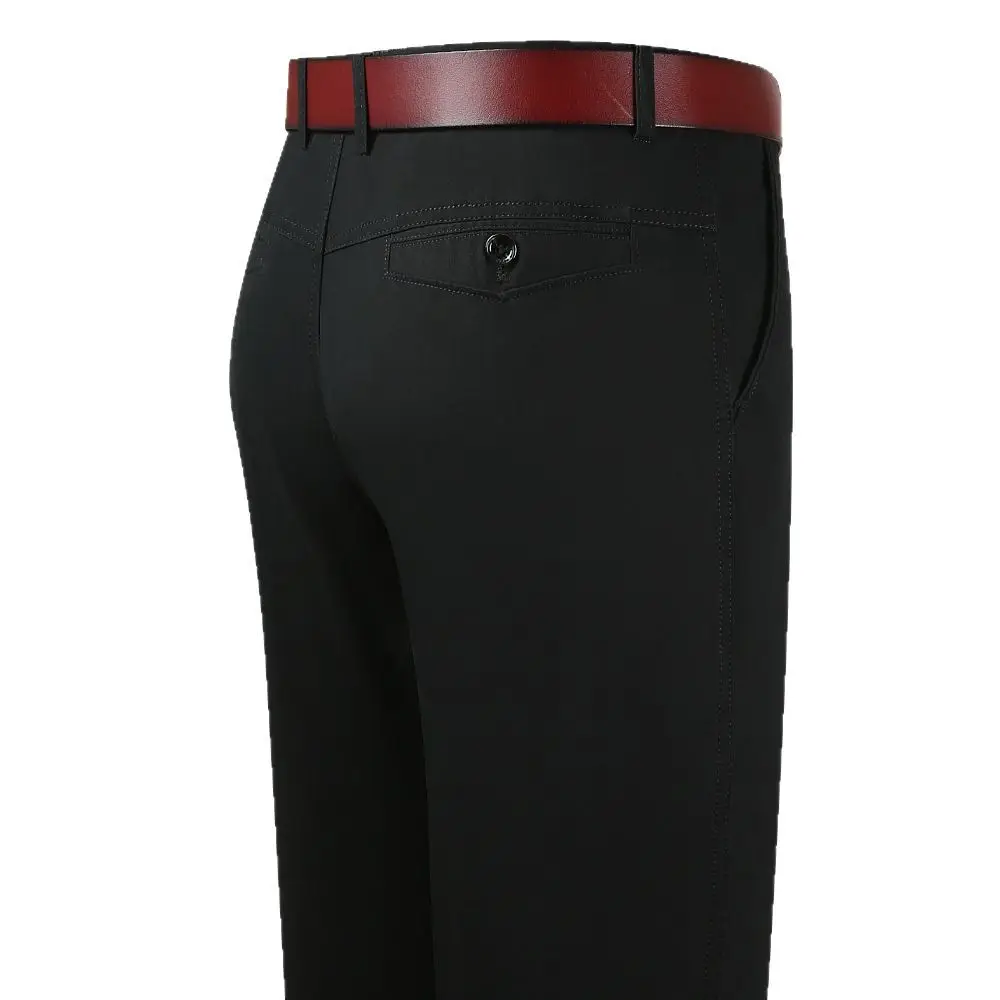 2025 Cotton Thin Trousers for Men Black Loose Straight - Image 15