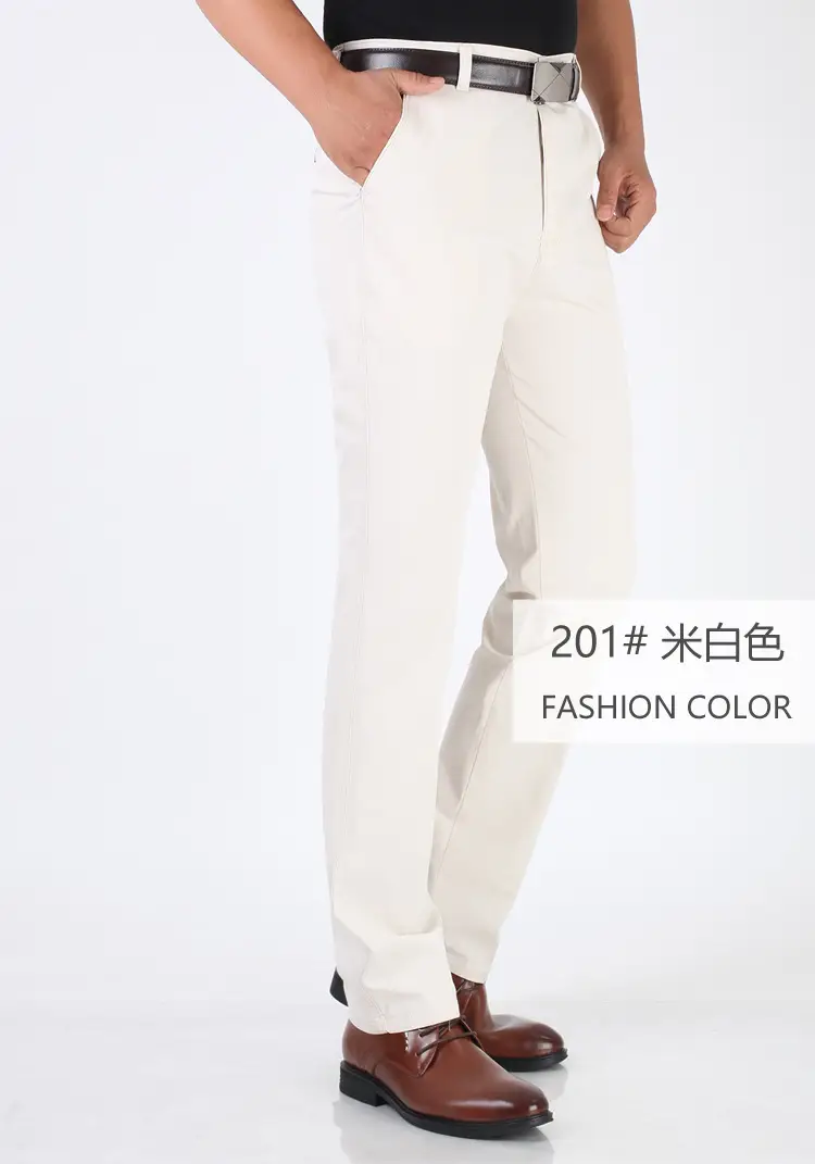 2025 Cotton Thin Trousers for Men Black Loose Straight — feature 14