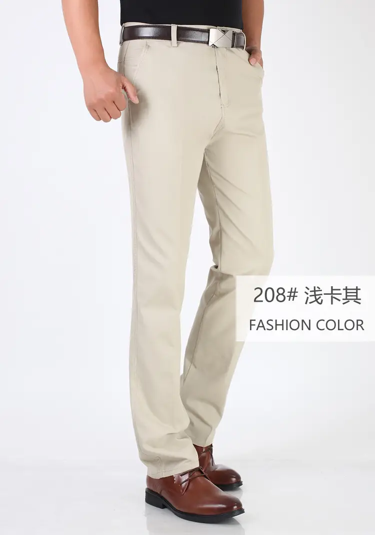 2025 Cotton Thin Trousers for Men Black Loose Straight — feature 18
