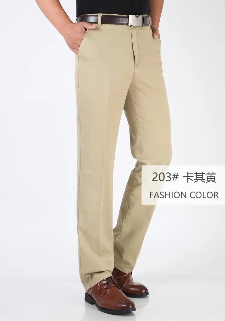 2025 Cotton Thin Trousers for Men Black Loose Straight — feature 20