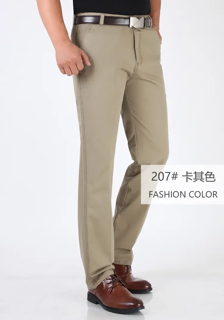 2025 Cotton Thin Trousers for Men Black Loose Straight — feature 22