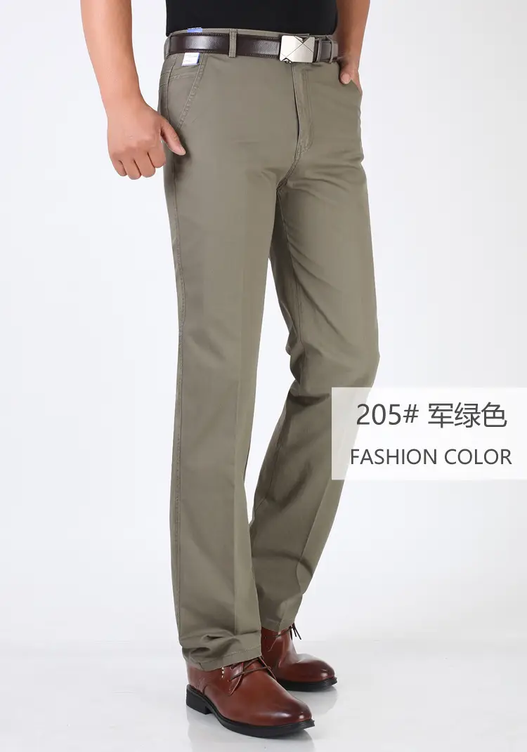 2025 Cotton Thin Trousers for Men Black Loose Straight — feature 26