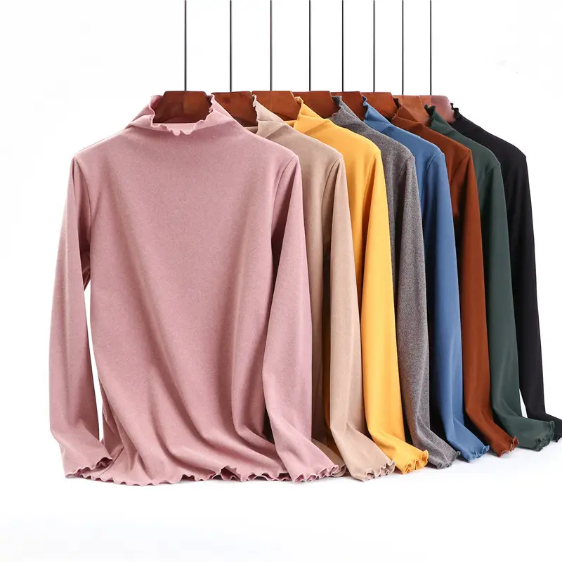 Women Velvet Long Sleeve T-Shirt Gray Plus Size - Image 9