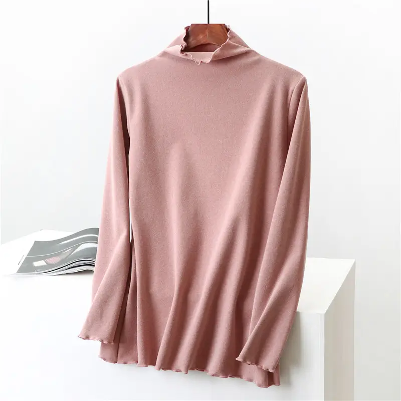 Women Velvet Long Sleeve T-Shirt Gray Plus Size - Image 13