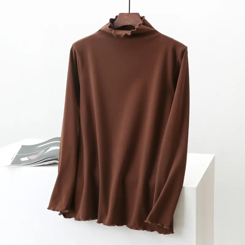 Women Velvet Long Sleeve T-Shirt Gray Plus Size - Image 7