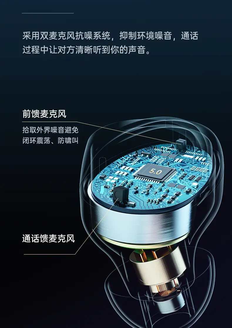Bluetooth Headset with Chicken Eating Game & 5.3 Display — feature 18