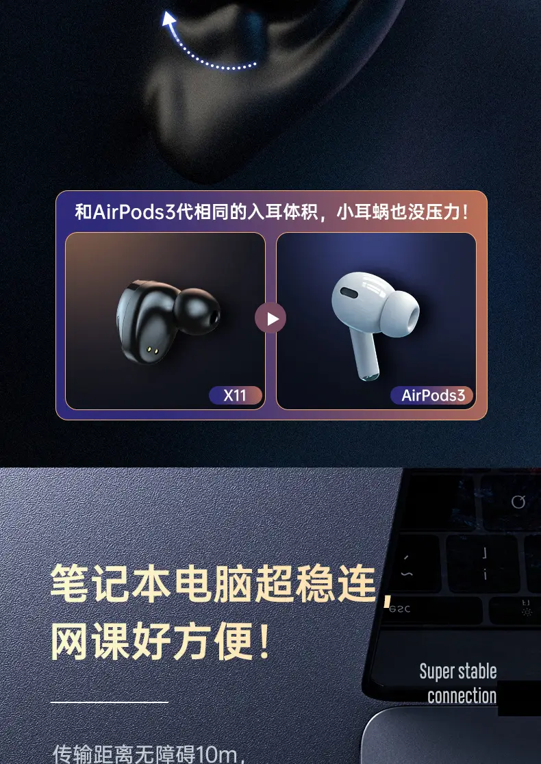 Bluetooth Headset with Chicken Eating Game & 5.3 Display — feature 20