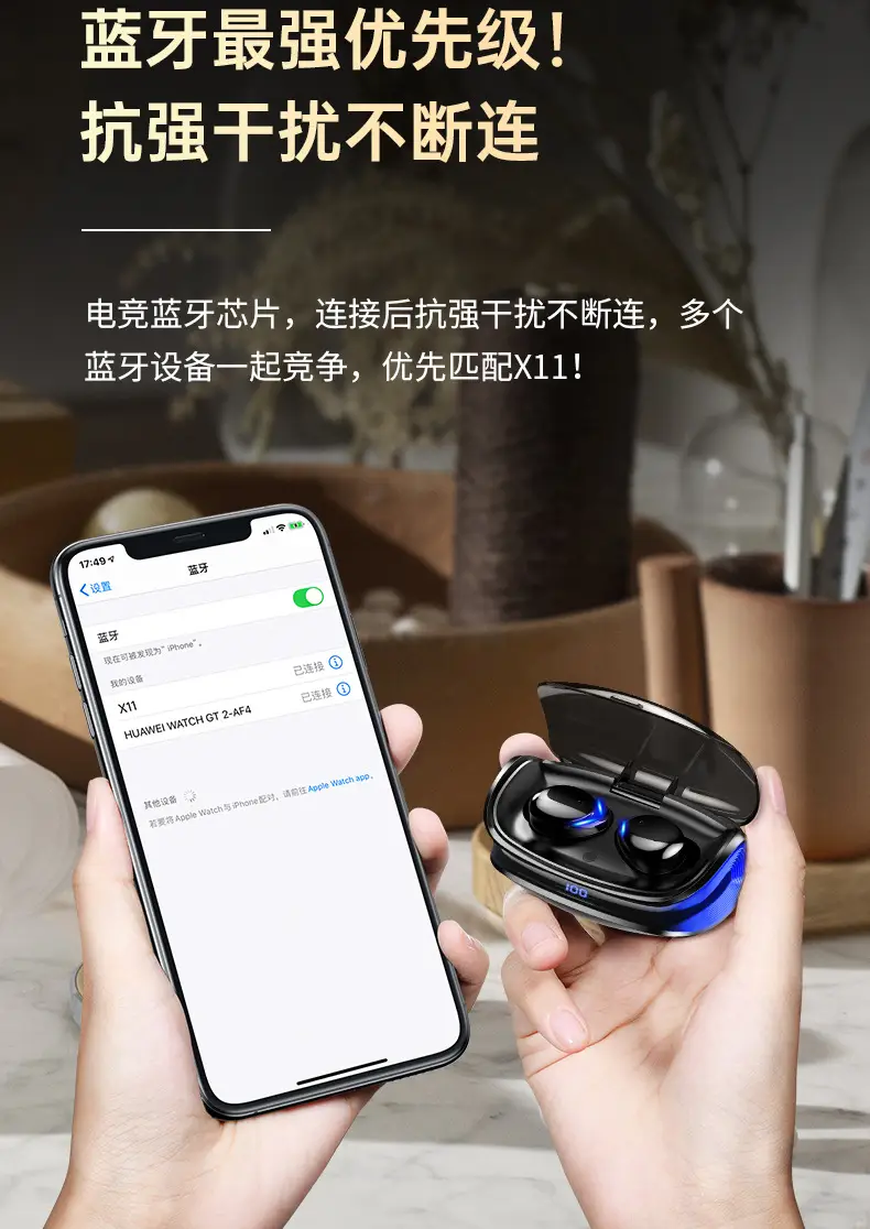 Bluetooth Headset with Chicken Eating Game & 5.3 Display — feature 22