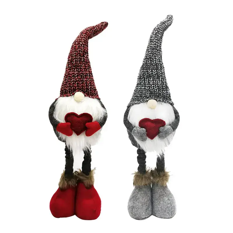 Nordic Cross-Border Love Faceless Doll Knitted Red Gray - Image 7