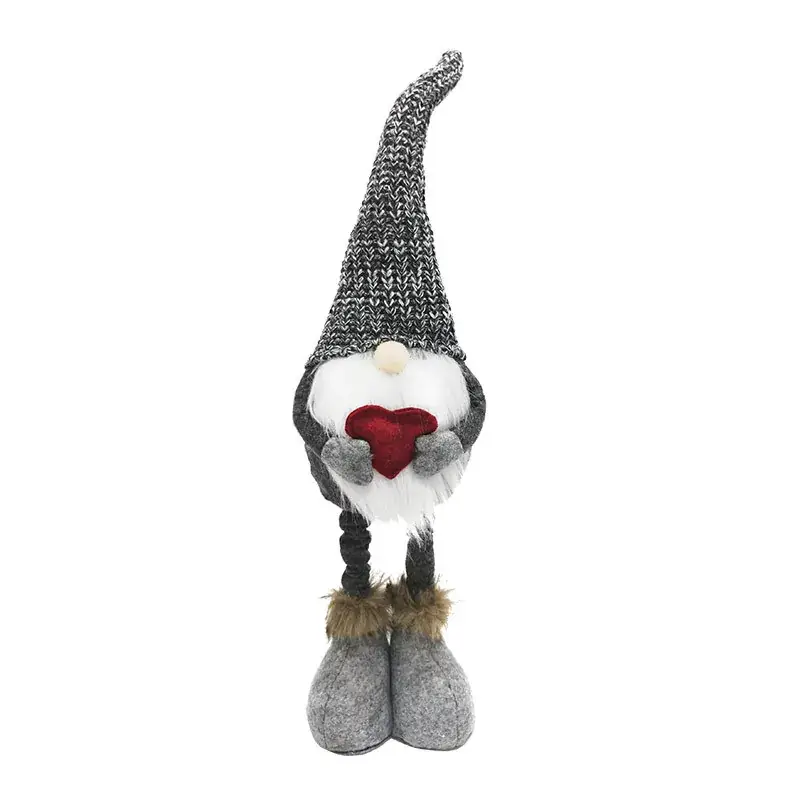 Nordic Cross-Border Love Faceless Doll Knitted Red Gray - Image 2