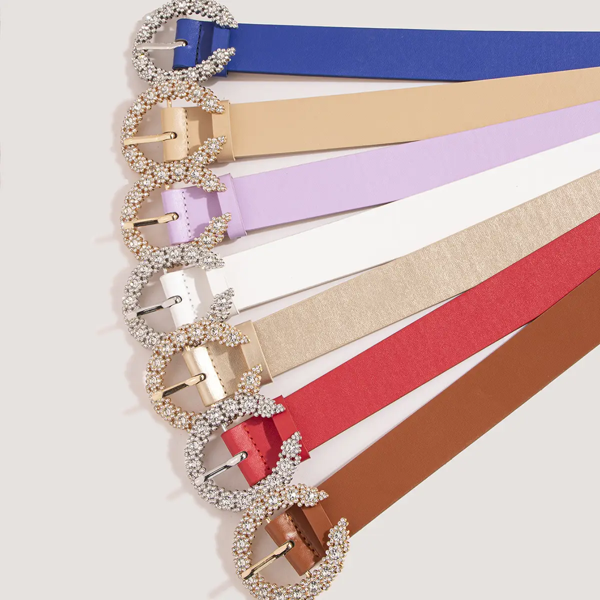 New C Diamond Belt for Women Black Brown