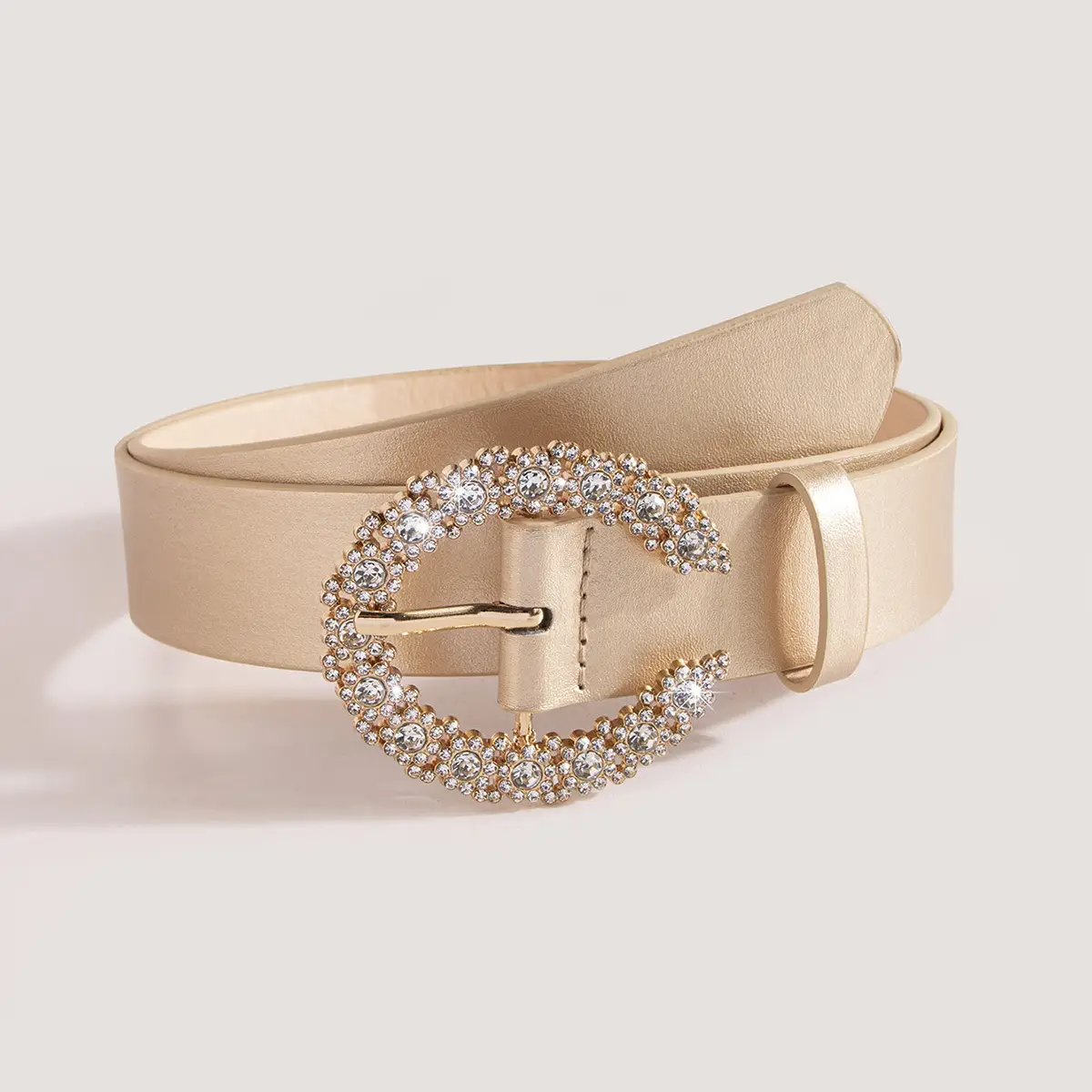 New C Diamond Belt for Women Black Brown