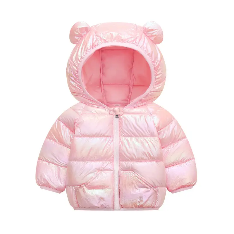 2025 Cartoon Kids Hooded Puffer Jacket Pink — feature 14