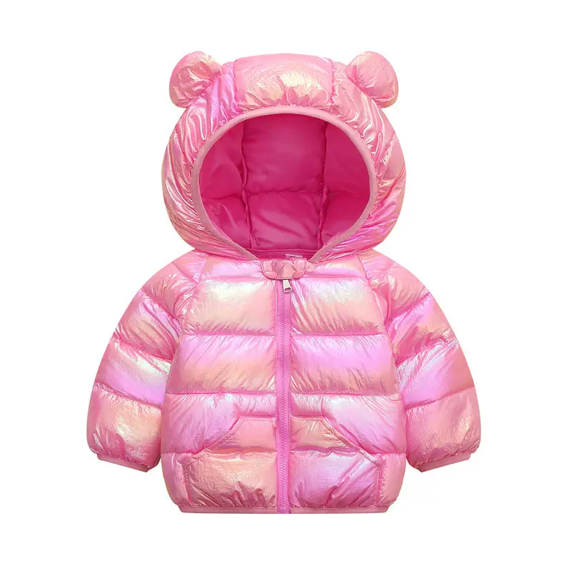 2025 Cartoon Kids Hooded Puffer Jacket Pink — feature 20