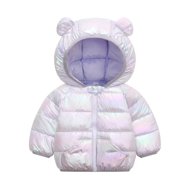 2025 Cartoon Kids Hooded Puffer Jacket Pink - Image 6