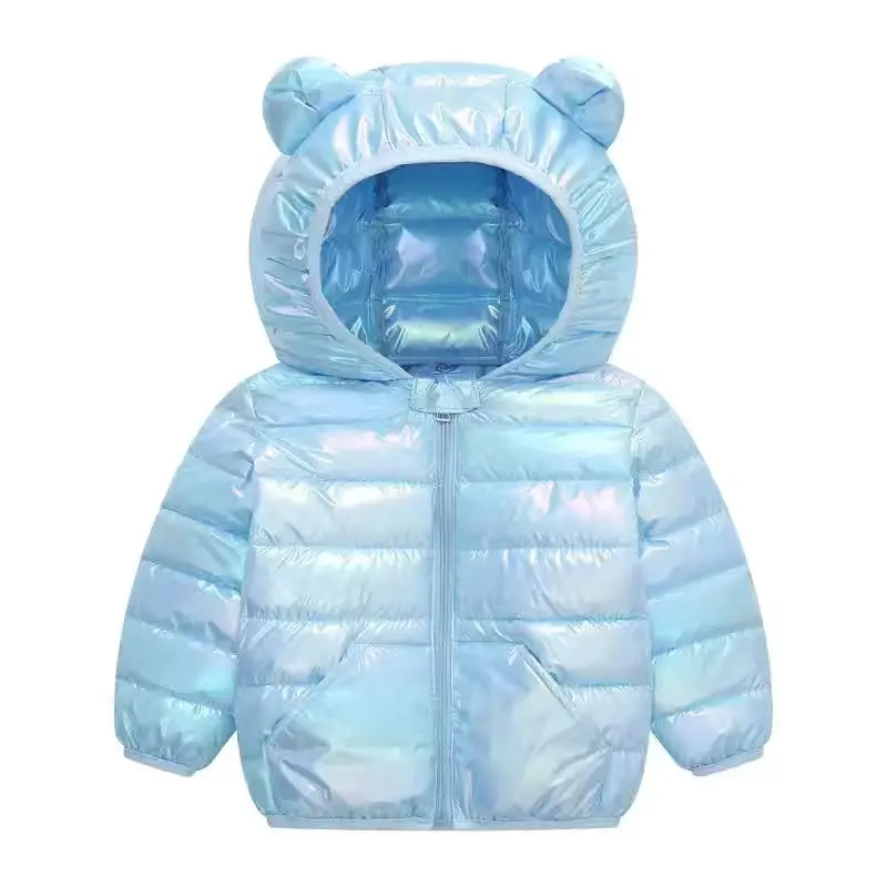2025 Cartoon Kids Hooded Puffer Jacket Pink - Image 7