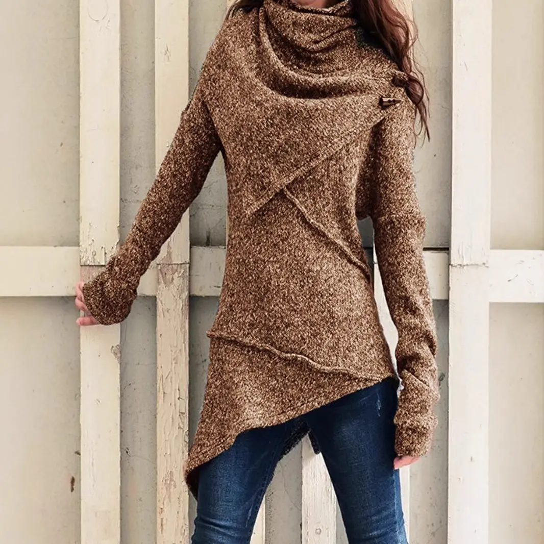 Long Sleeve Knitwear Windbreaker Women's Autumn Winter - Image 7