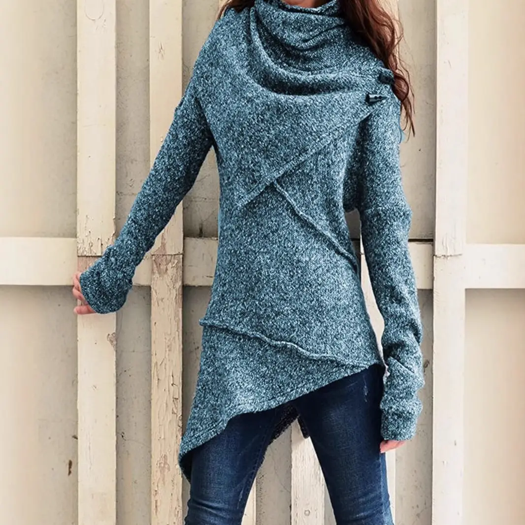 Long Sleeve Knitwear Windbreaker Women's Autumn Winter - Image 8