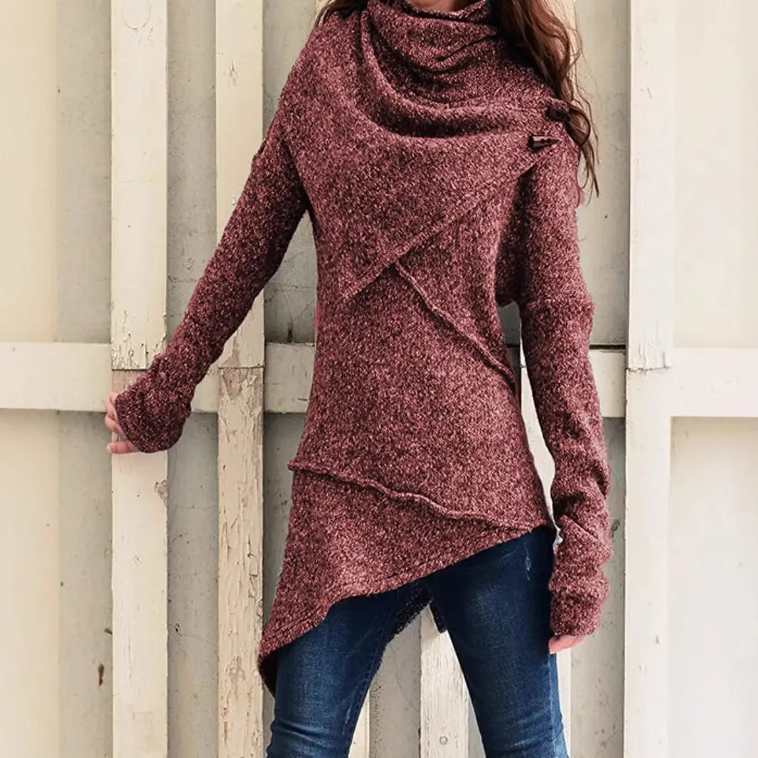 Long Sleeve Knitwear Windbreaker Women's Autumn Winter - Image 9