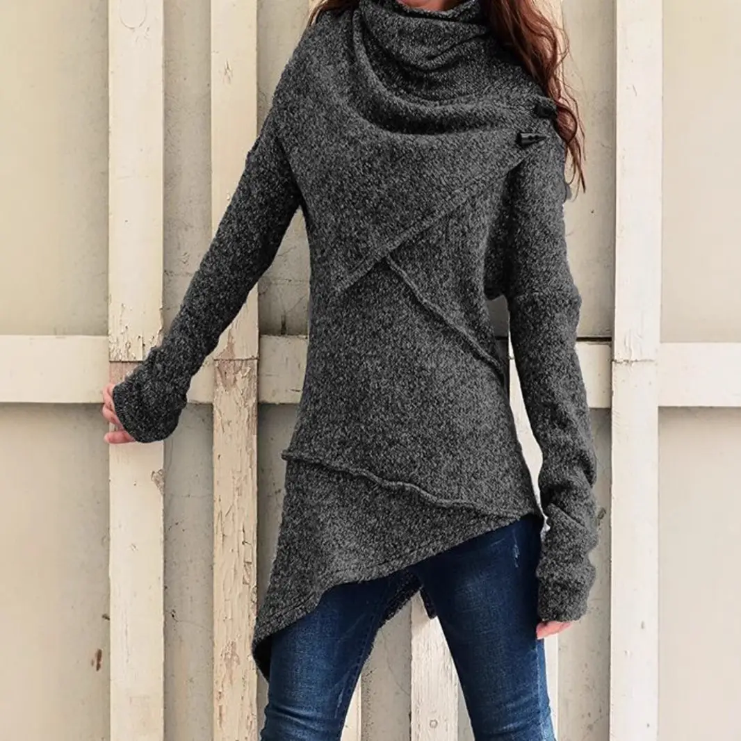 Long Sleeve Knitwear Windbreaker Women's Autumn Winter - Image 10