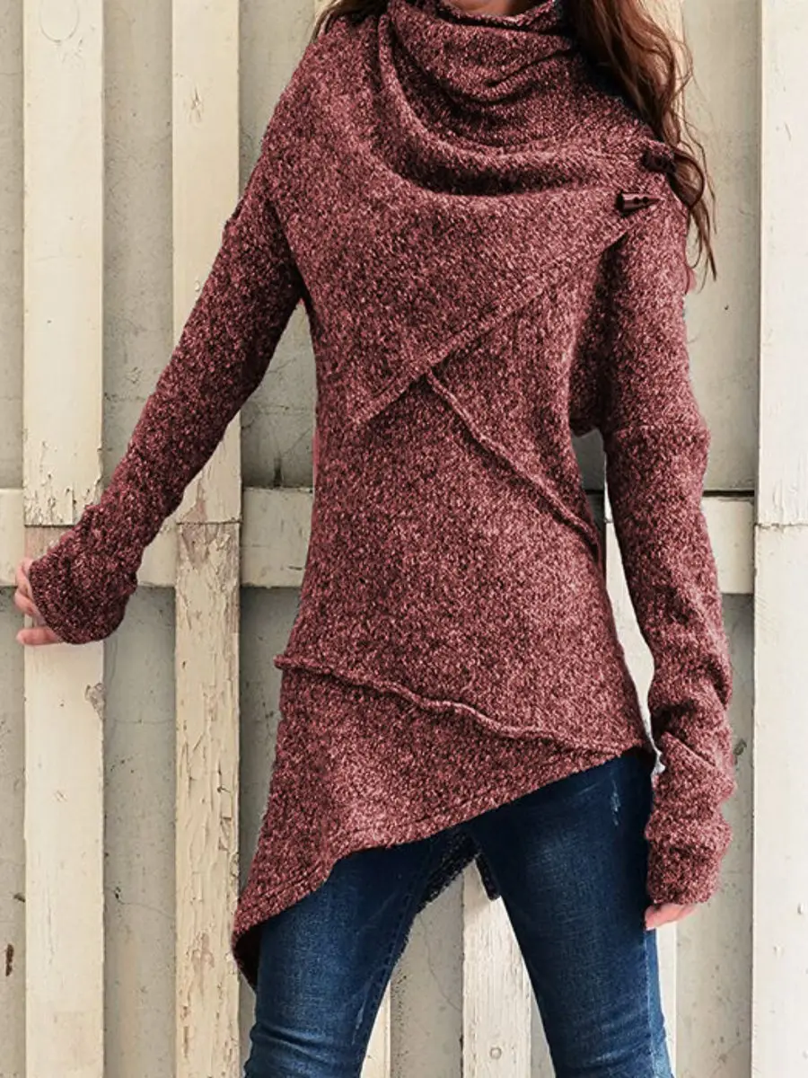 Long Sleeve Knitwear Windbreaker Women's Autumn Winter - Image 4