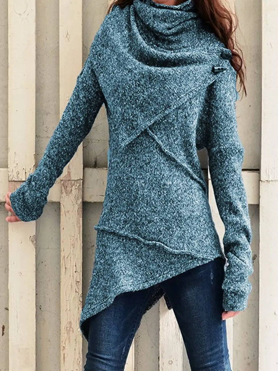 Long Sleeve Knitwear Windbreaker Women's Autumn Winter - Image 5