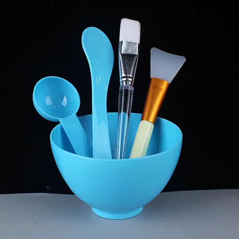 5-Piece Silicone Beauty Mask Brush Set Blue - Image 3