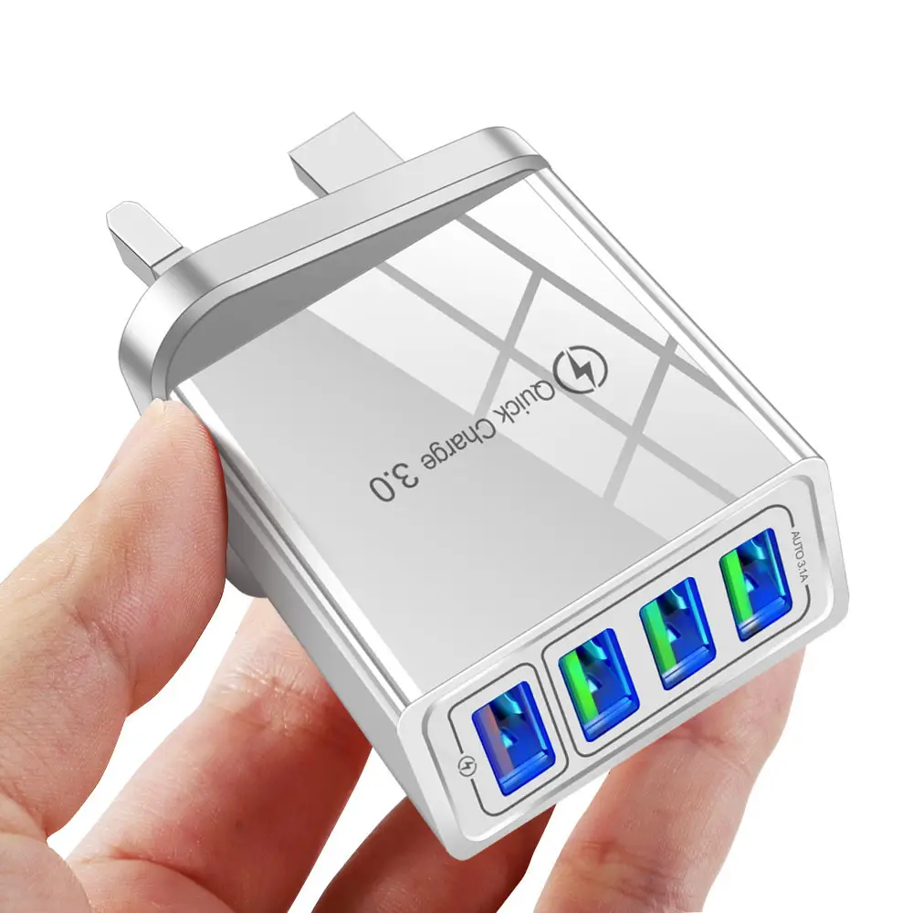 4.1A QC3.0 4usb Mobile Phone Charger Adapter Fast Charge Multi-Port USB Charging Head - Image 3