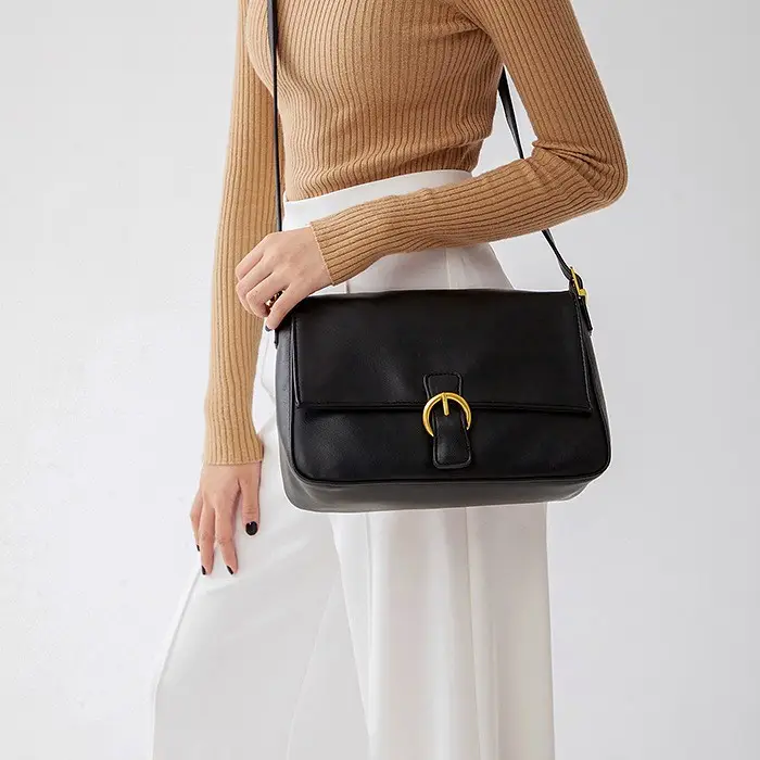 Retro Black Underarm Bag 2026 Large Capacity - Image 4