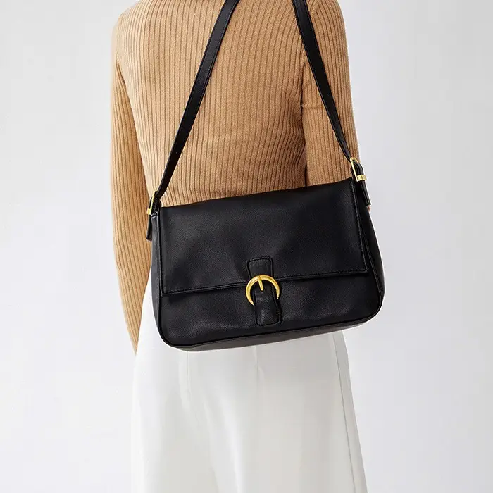 Retro Black Underarm Bag 2026 Large Capacity - Image 5