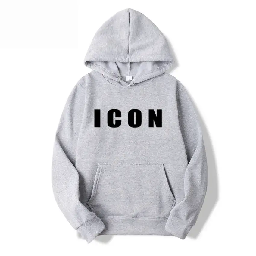 Men Red Icon Print Hoodie Winter Casual - Image 16