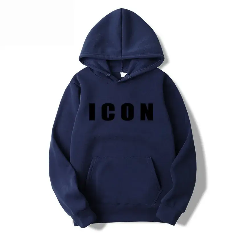 Men Red Icon Print Hoodie Winter Casual - Image 17
