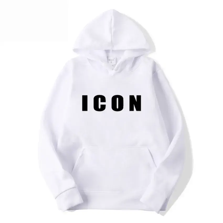 Men Red Icon Print Hoodie Winter Casual - Image 19