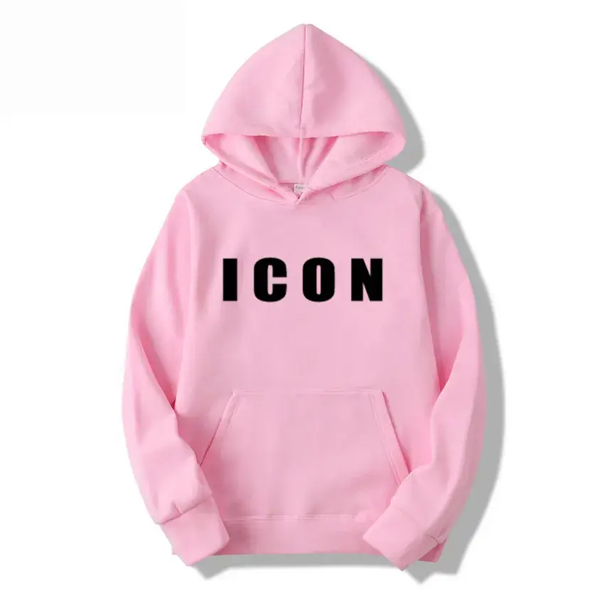 Men Red Icon Print Hoodie Winter Casual - Image 11