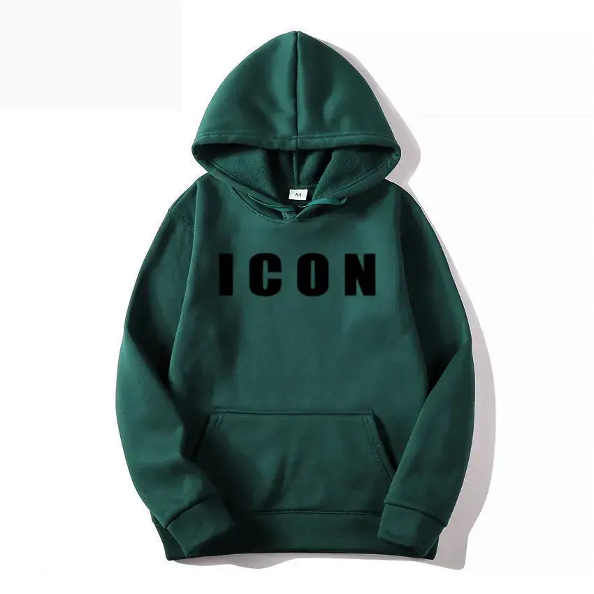 Men Red Icon Print Hoodie Winter Casual - Image 13