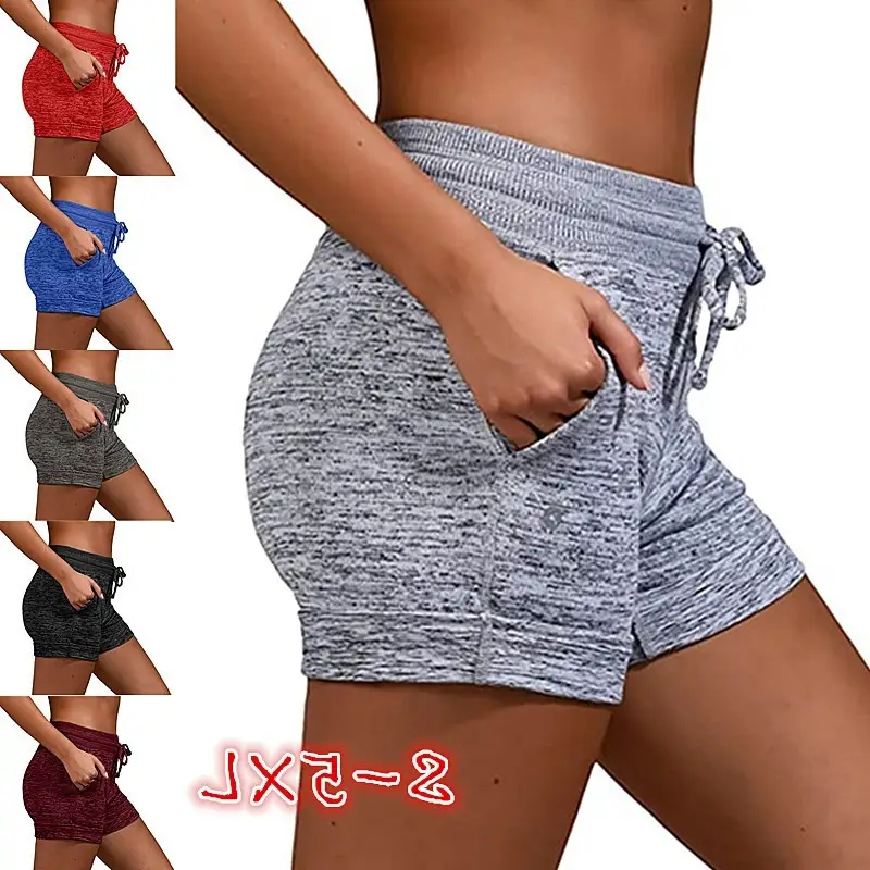 Women Marbled Yoga Shorts Quick Dry Gray - Image 13