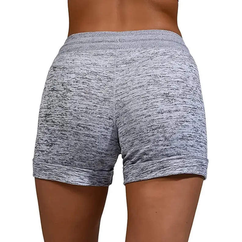 Women Marbled Yoga Shorts Quick Dry Gray - Image 14