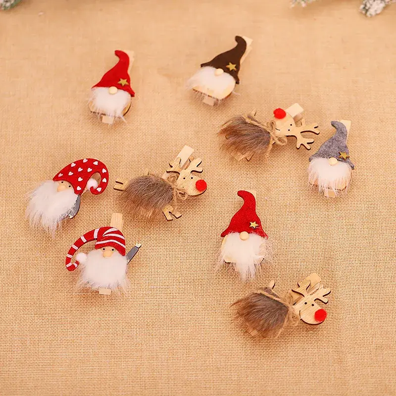 New Christmas Doll Clips for Old Man Dolls Wooden Clip Set - Image 6