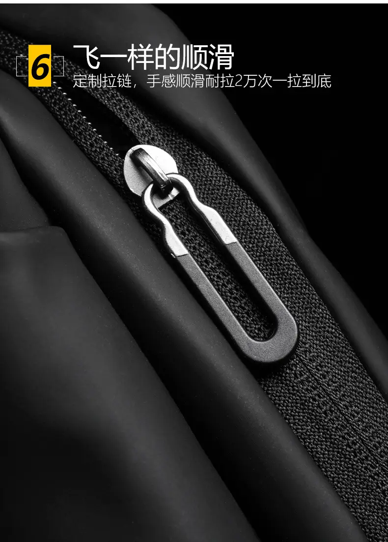Men's Waterproof Crossbody Waist Bag Black Sports Casual — feature 15