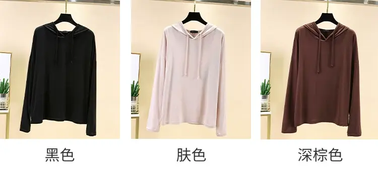 Women's White Long Sleeve Hooded T-Shirt Large — feature 10