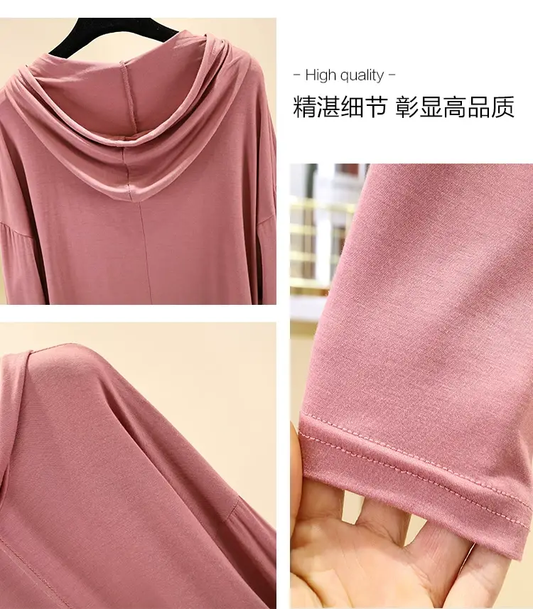 Women's White Long Sleeve Hooded T-Shirt Large — feature 8