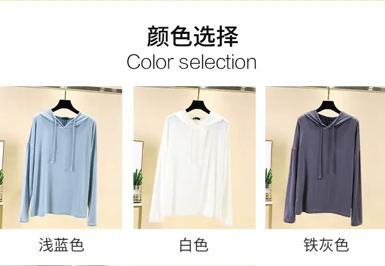 Women's White Long Sleeve Hooded T-Shirt Large — feature 9