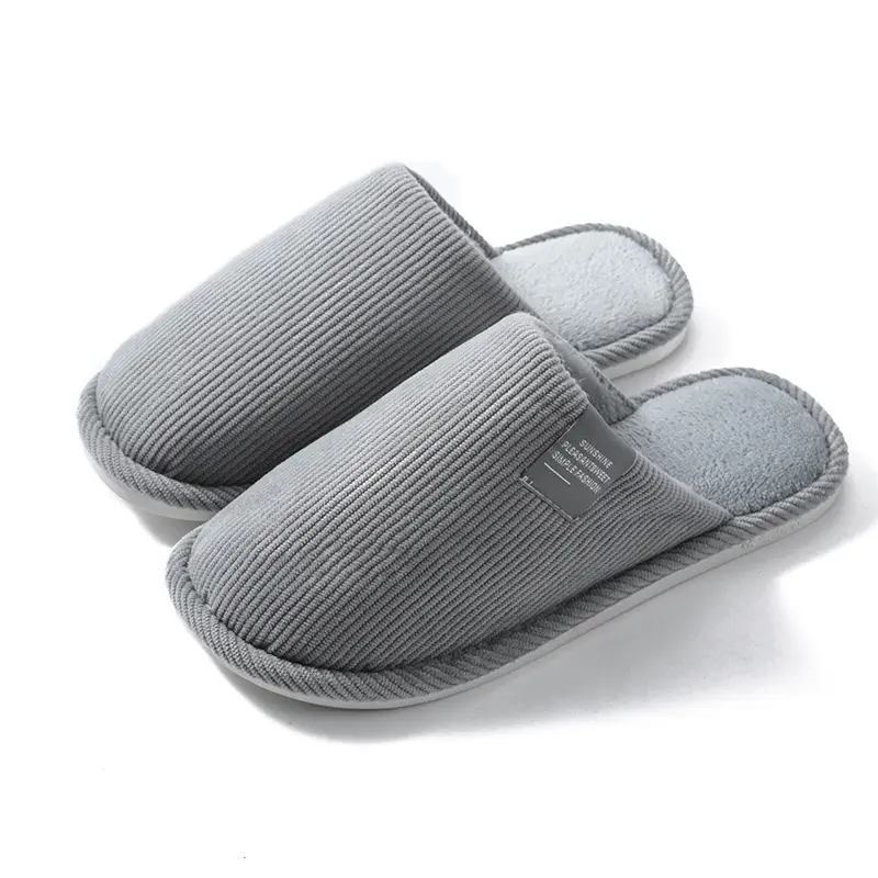 New Fashionable Autumn and Winter Couple's Woolen Slippers for Home Indoor Warm Thick-Soled Non-Slip Confinement Shoes Women's Floor Cotton Slippers - Image 6