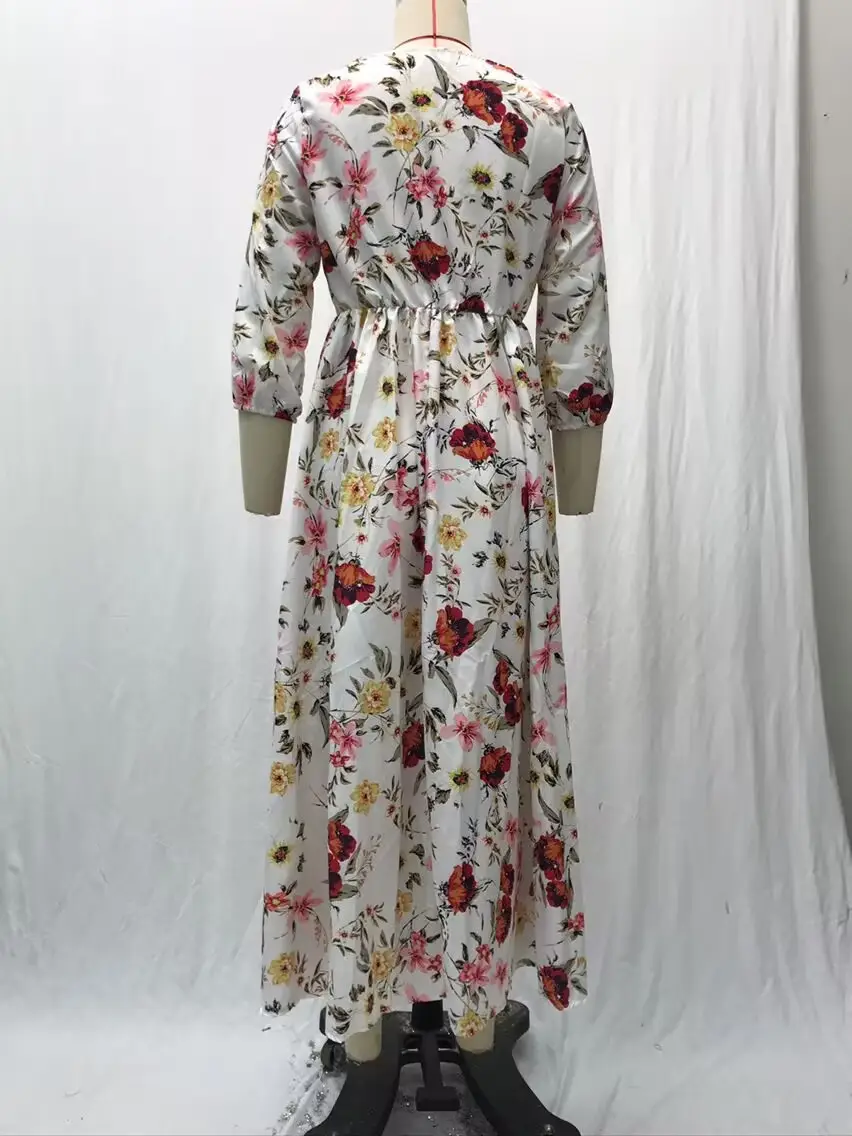 Black Floral Swing Dress Large Size for Women — feature 13