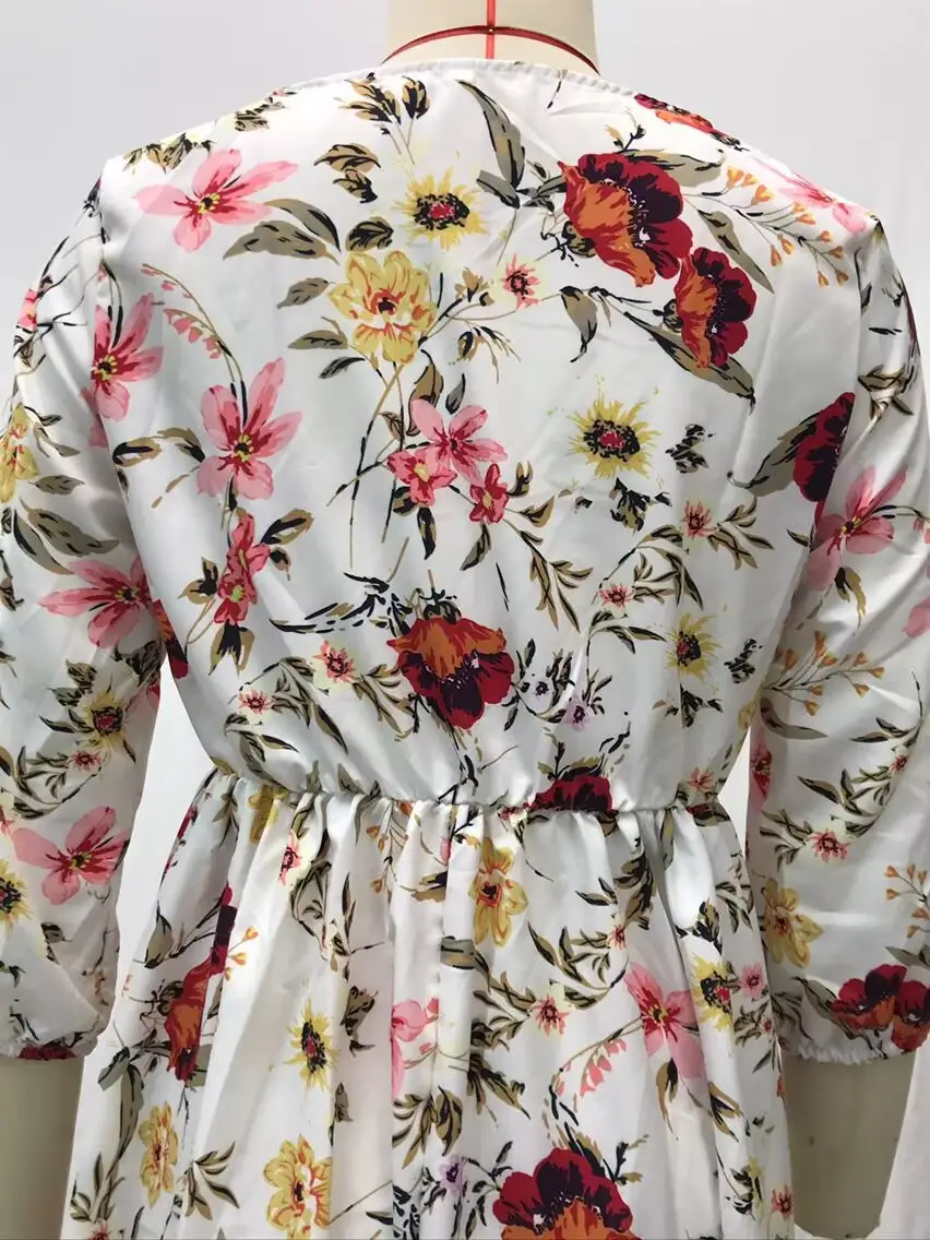 Black Floral Swing Dress Large Size for Women — feature 14