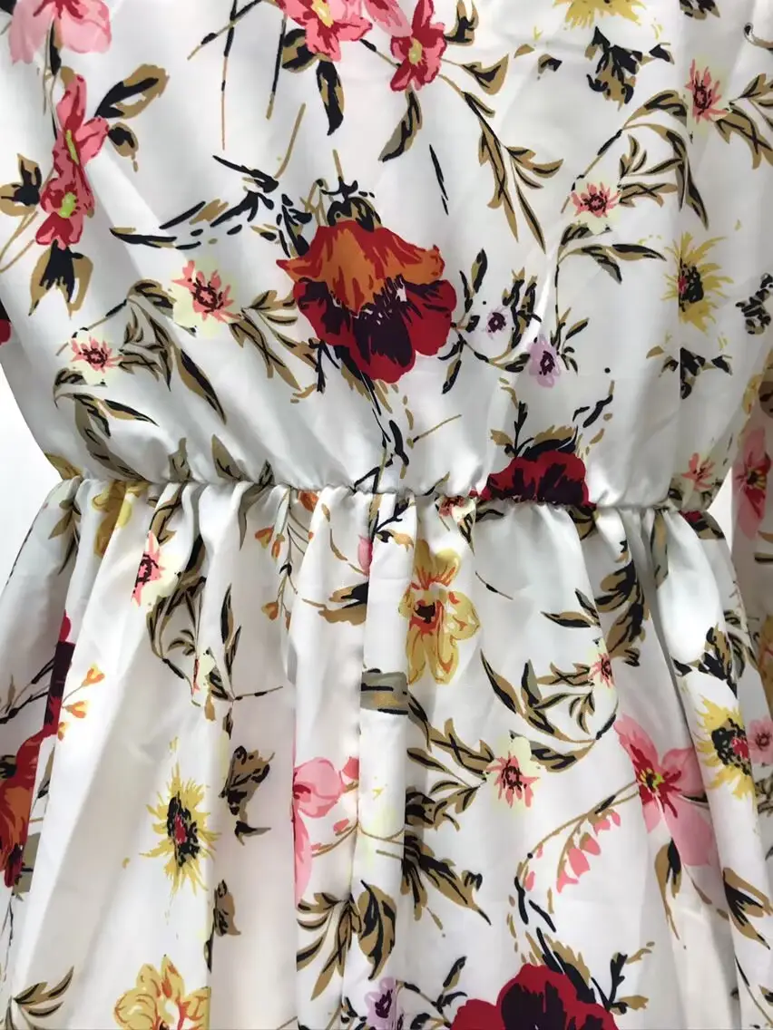 Black Floral Swing Dress Large Size for Women — feature 15